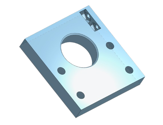 Mounting bracket for servo motor in robotic claw mechanism